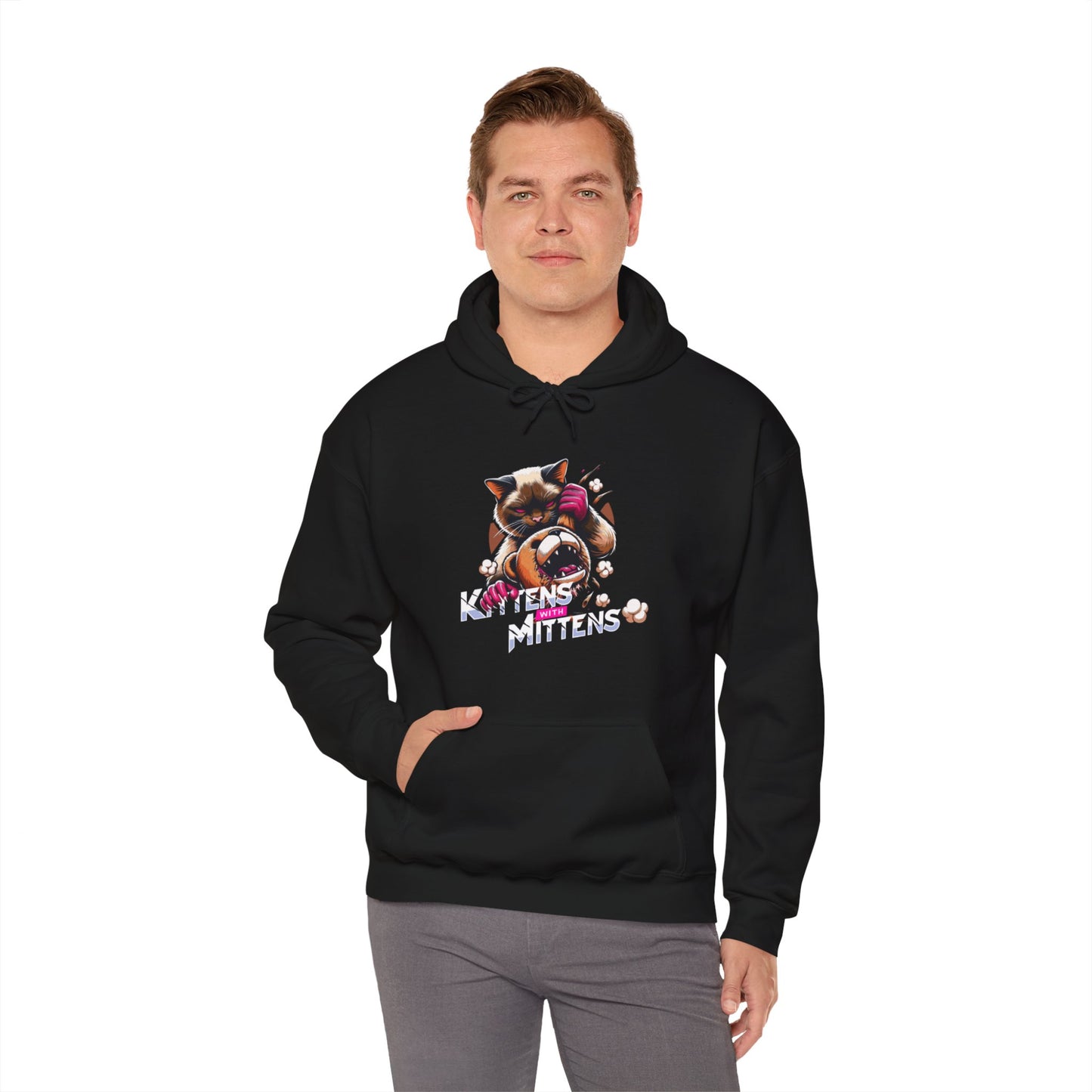 Kittens With Mittens Hooded Sweatshirt